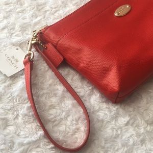 Coach Wristlet in Burnt Orange